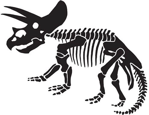 triceratop skeleton clipart