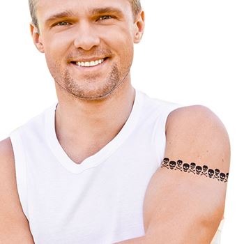 Gecomprimeerd Oprecht Bekwaam Skull Armband Tattoo – Tattoo for a week