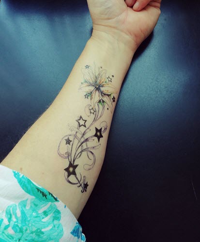Star Flower Tattoo Design Infinity Sign Stock Vector Royalty Free  1669783345  Shutterstock