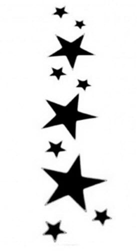 Star Bomb  Glitter Tattoo Stencil  Henna Caravan