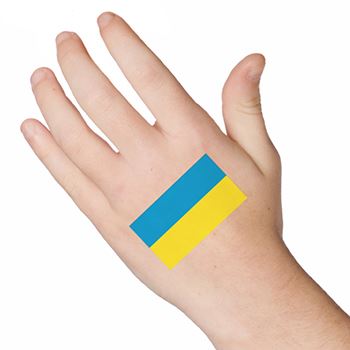 Buy Temporary Tattoo Ukrainian Flag Support Ukraine Temp Online in India   Etsy