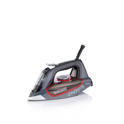 BLACK+DECKER Stainless Steel 2 Liter 2000 Watt Steamer Stand Iron - White  Gold GSTD2050-B5