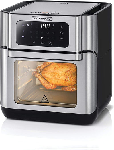 Black and Decker BLACK+DECKER 5-In-1 Digital Air Fryer Oven With Rotisserie  Function, 60 Minute Timer, 11L, 2000W, Black