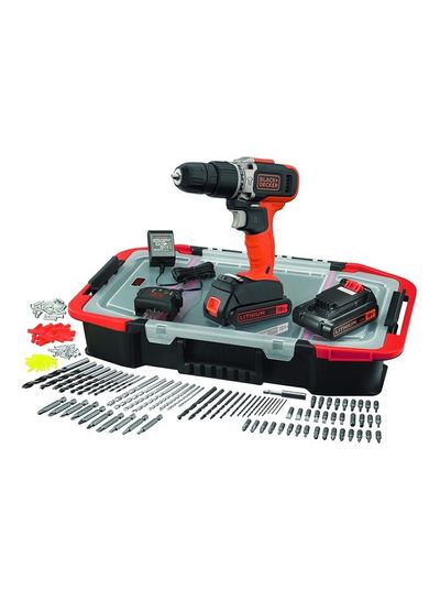 Cordless drill MT218K / 18V / 1,5 Ah / Multievo Starter kit, Black