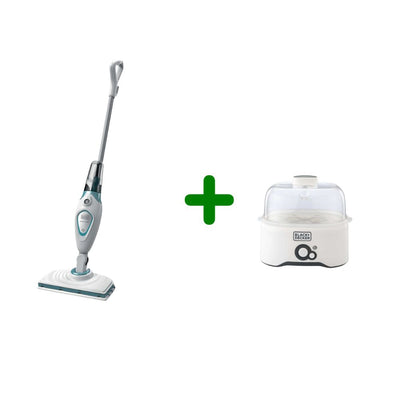 Order BLACK&DECKER Black+Decker 5 in 1 Steam Mop with Superheated Steam  with 5 Accessories Swivel Head 1300 W 380 ml White FSMH13E5 B5 2 Years  Warranty Now!