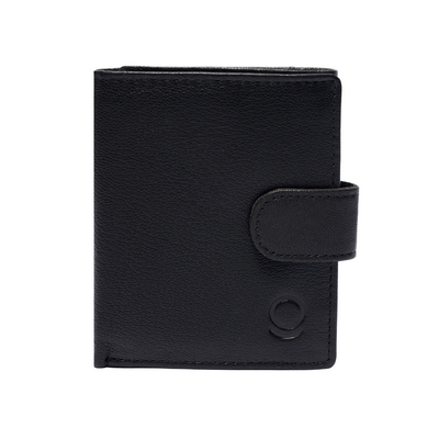 Black Waxy Wallet And Weave Textured Belt Combo (Black) – Three