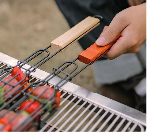 Grelha de churrasco para carnes e vegetais