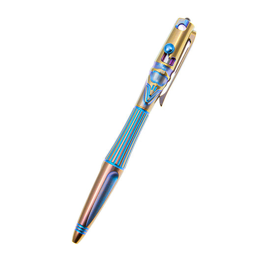 Flytanium Mini Bolt-Action Blue Titanium Pen