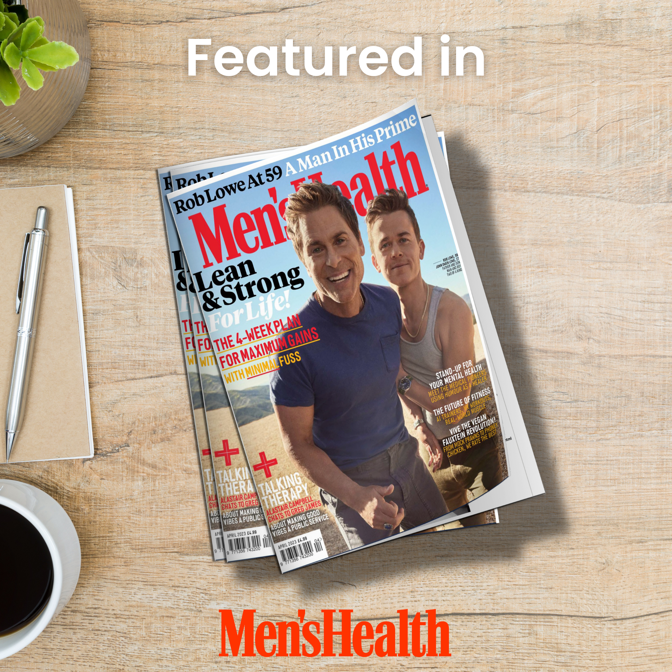 Mens health magazine, featured Paani copper water bottle