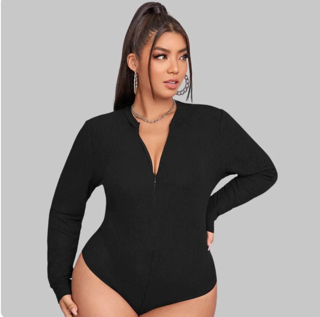 One piece Zip-up Bodysuit