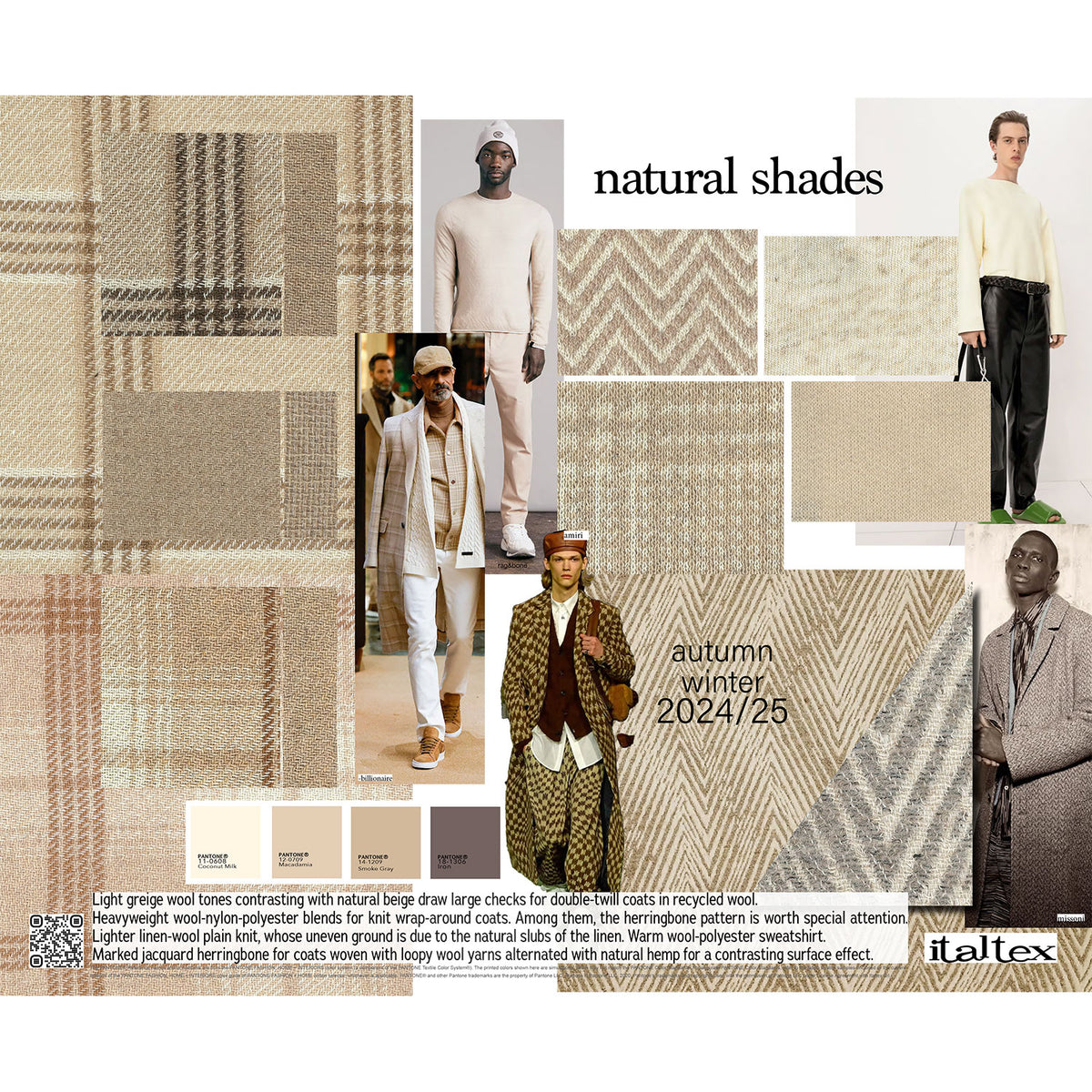 Menswear Colour and Fabric Trends AW 2024/25 Italtex Trends