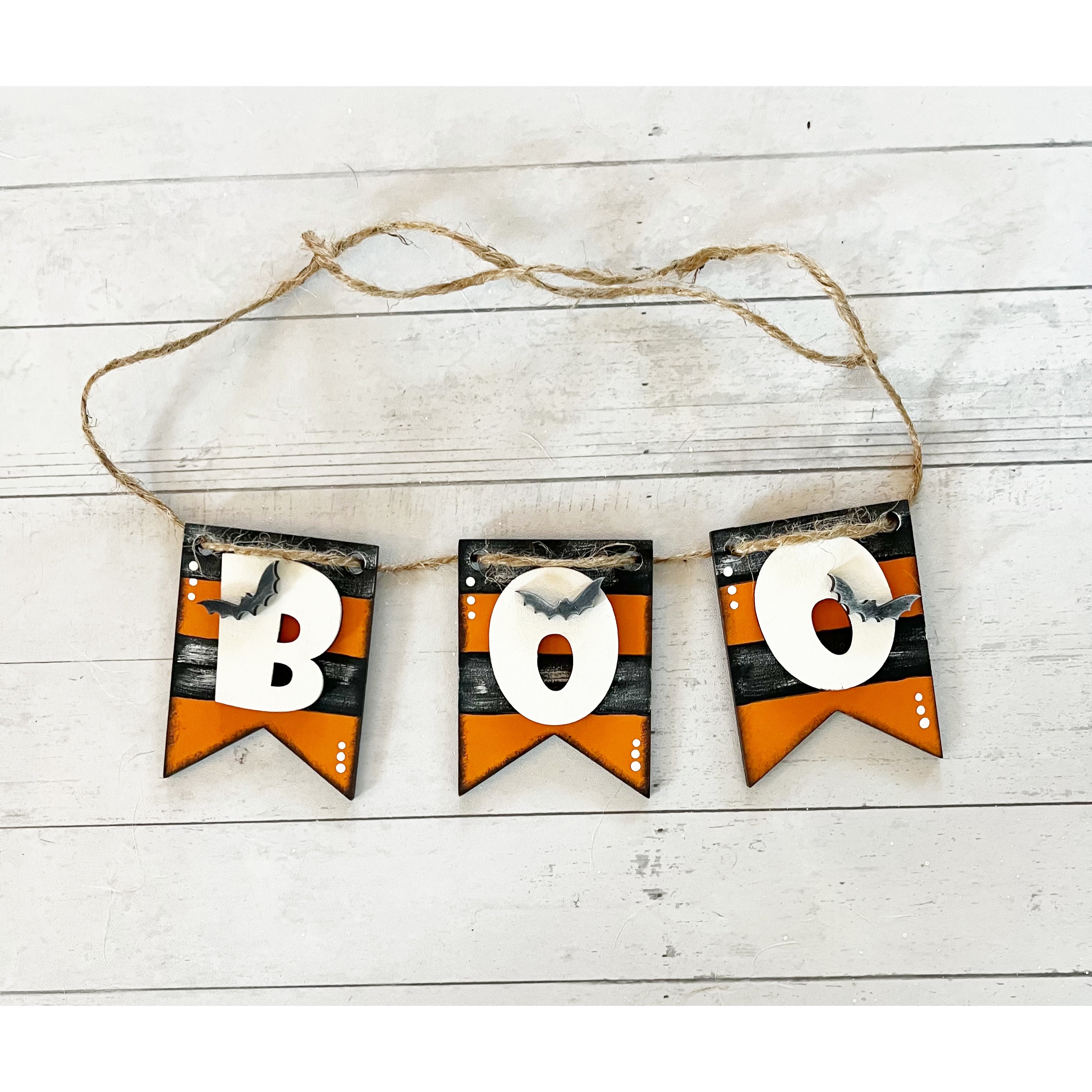 Boo Banner Tiered Tray