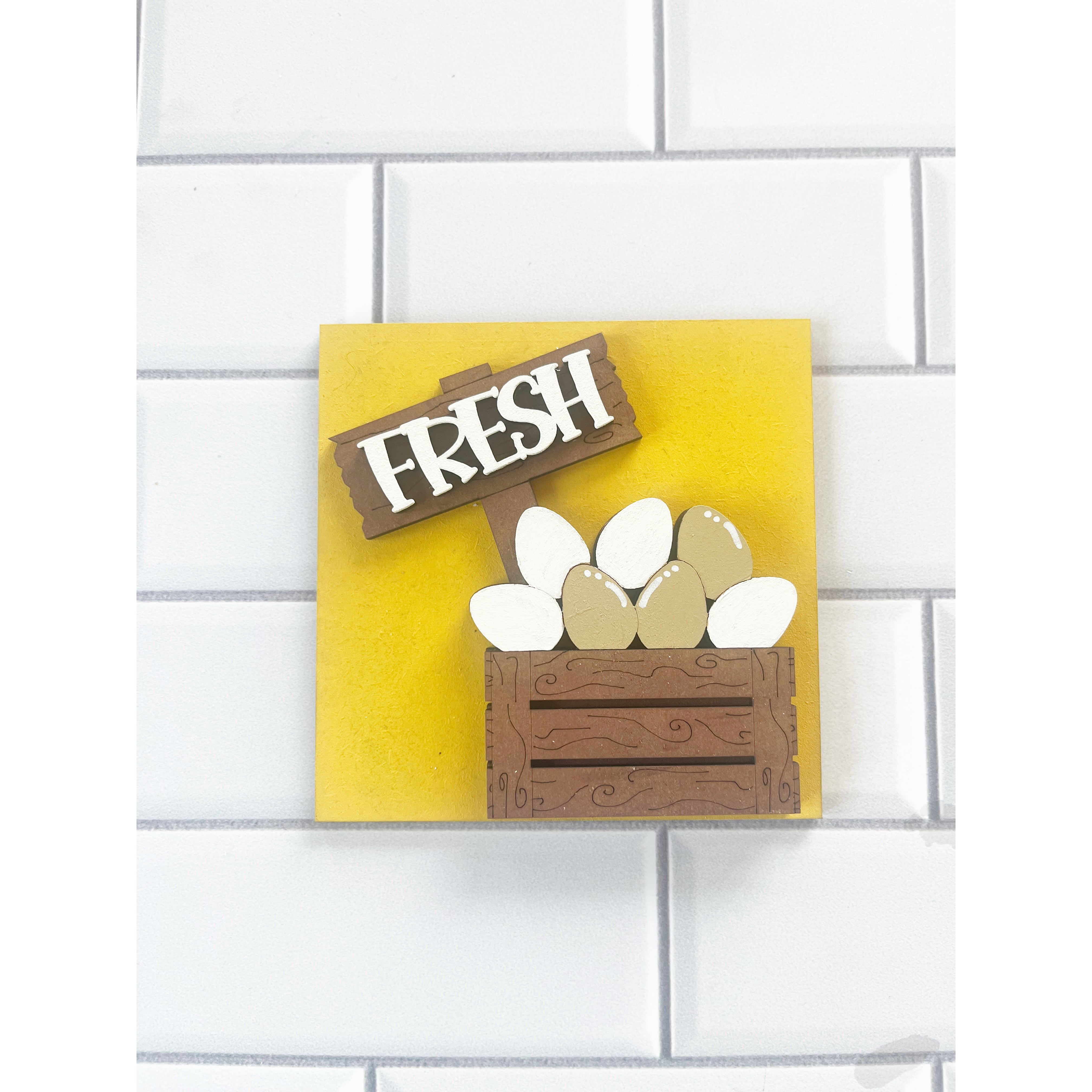 Fresh Eggs Ladder Tile