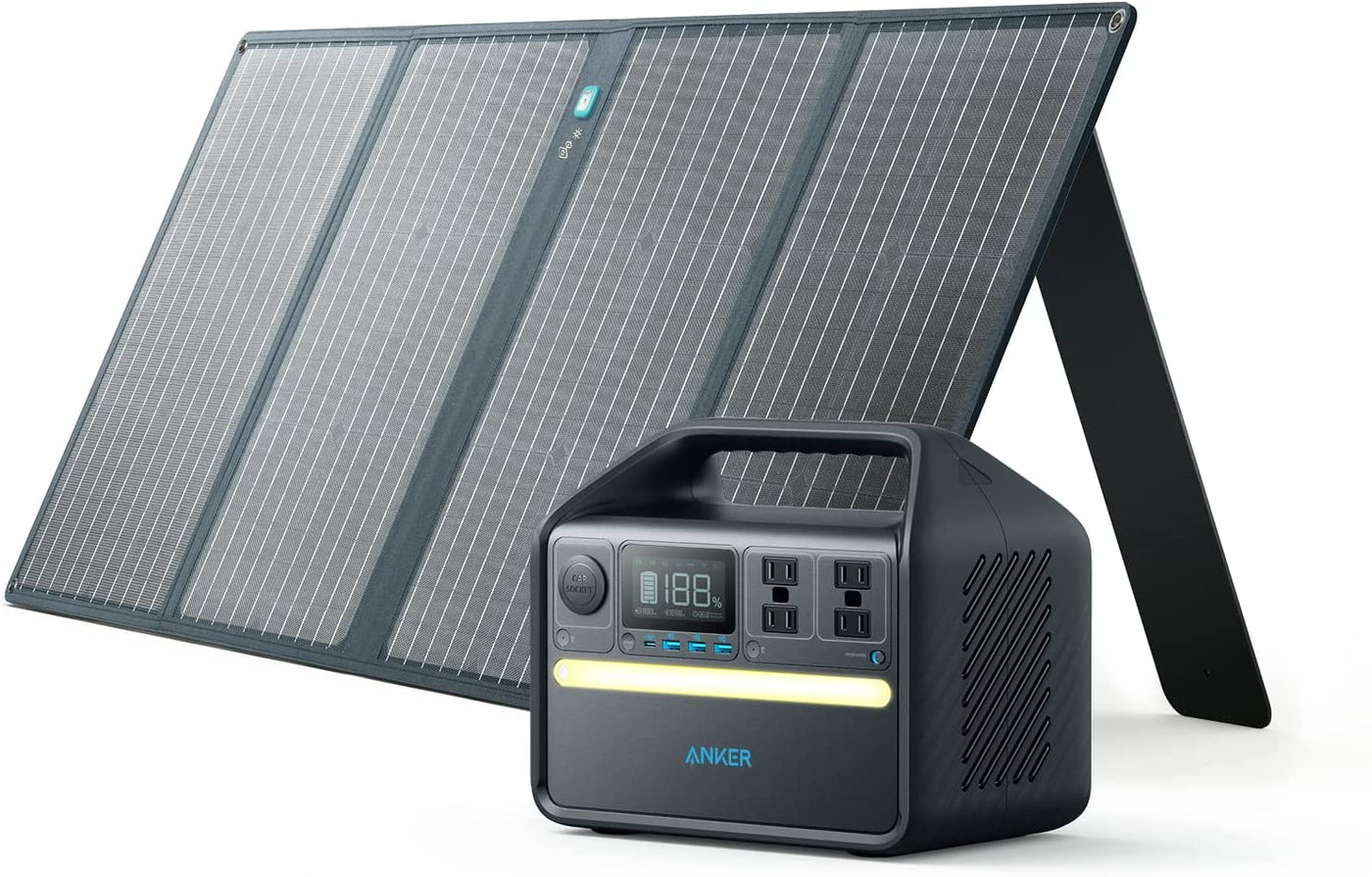 Anker 555 Solar Generator (PowerHouse 1024Wh with 100W Solar Panel)