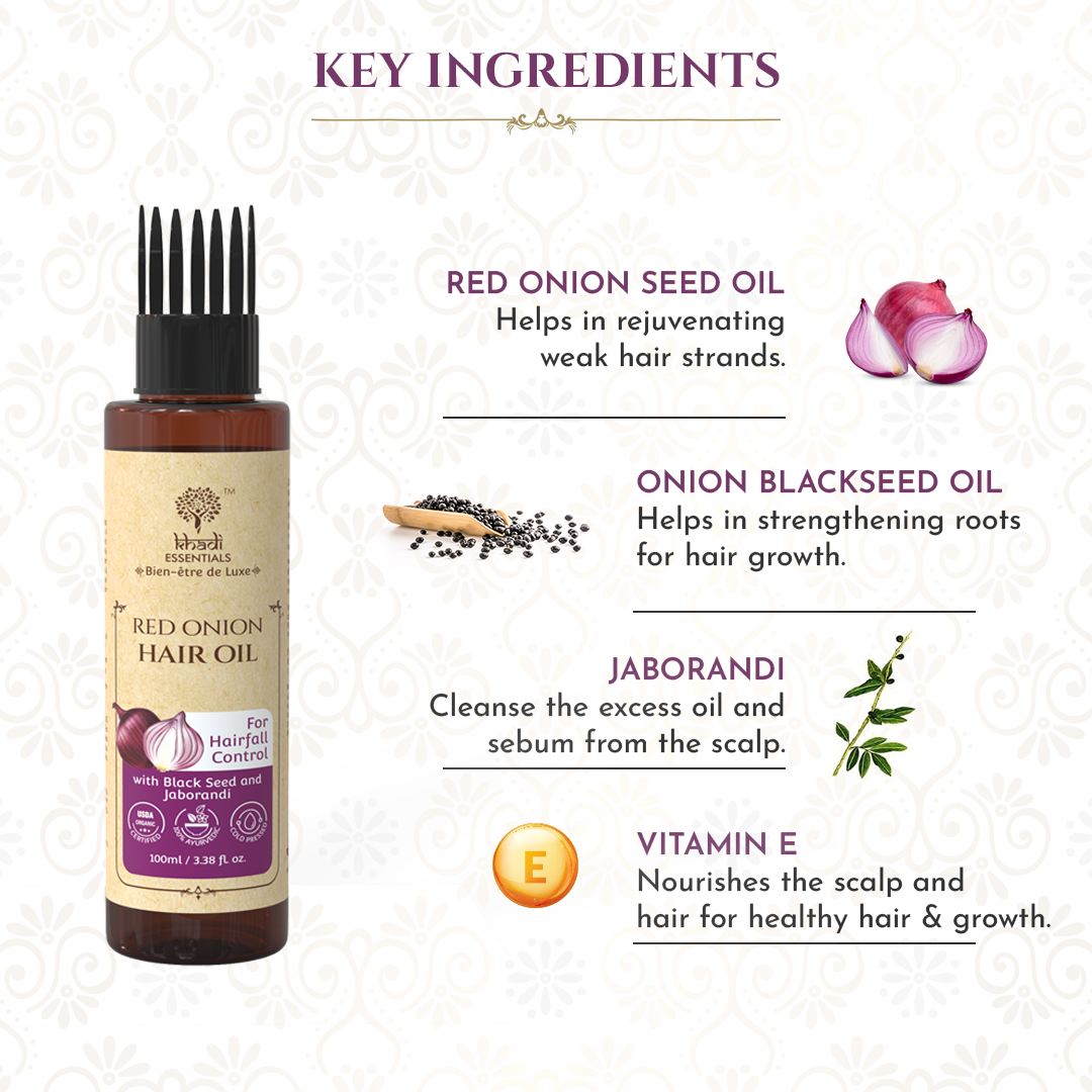 KHADI ORGANIQUE RED ONION HAIR OIL  JioMart