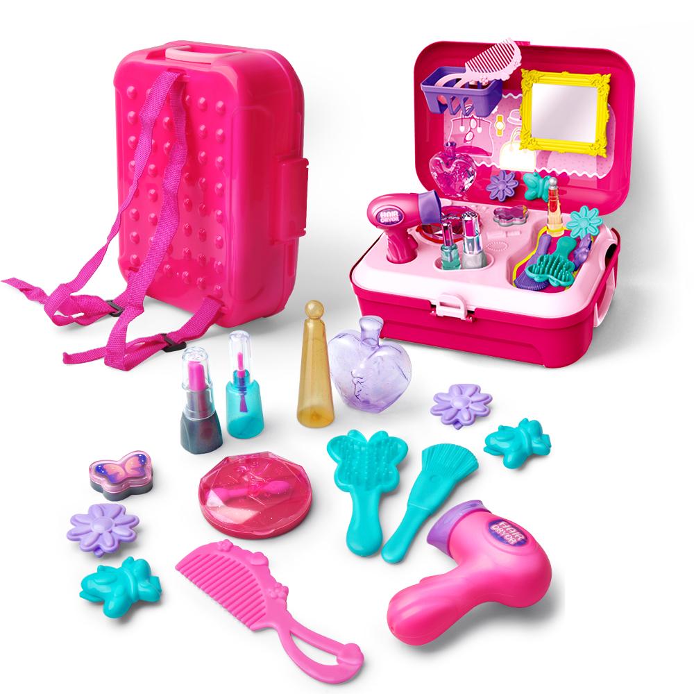 Ensemble de jouets de maquillage pour salon de beauté pour filles (21 pièces)