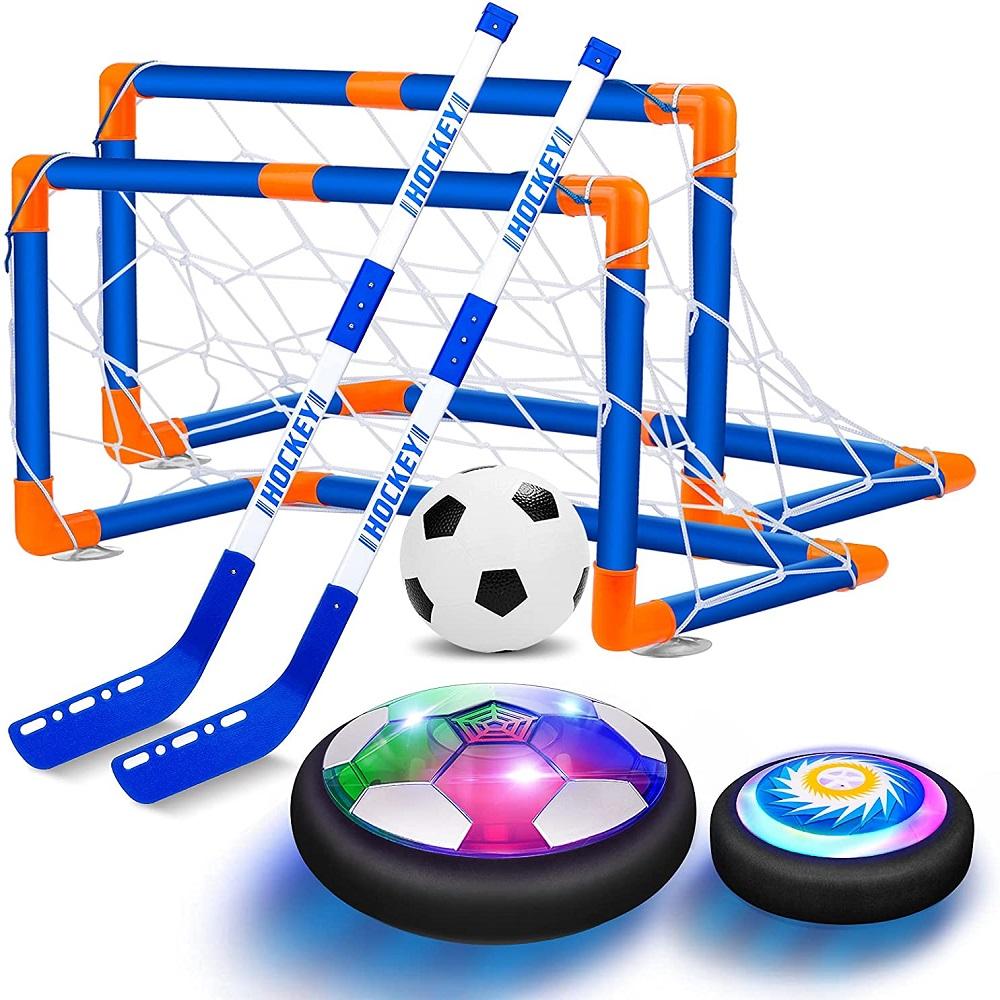 Ensemble de jouets pour enfants, balle de hockey et soccer, rechargeable par USB, avec lumière LED