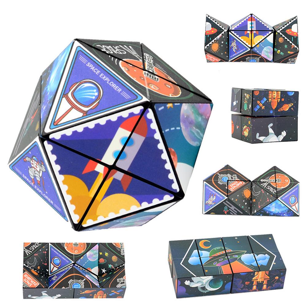 Astronaute Rubik Starry Sky Flip Puzzle Jouets Fidget à pression réduite