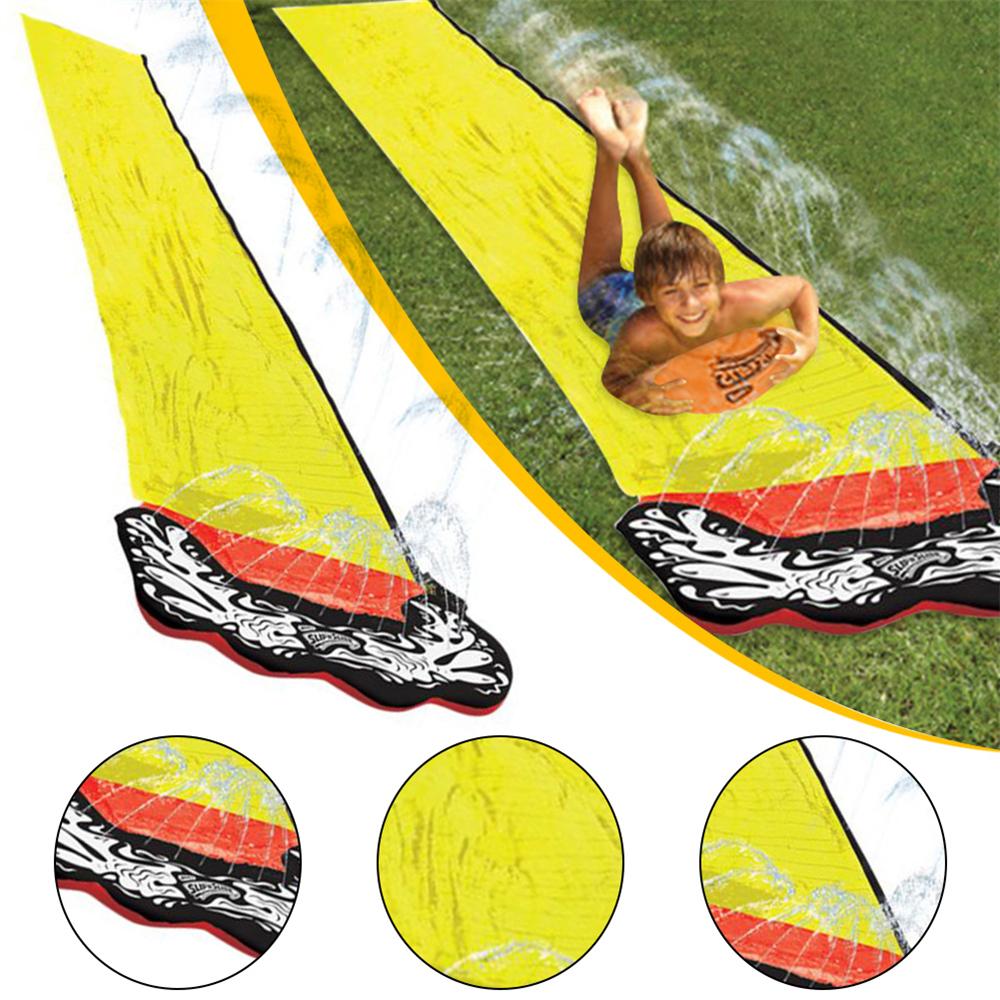 Jouets d'été pour la pelouse avec toboggan géant pour l'arrosage d'eau, Diapositive simple / Jaune