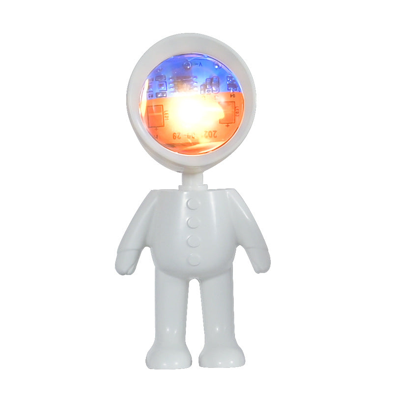 Astronaute Sunset Projection Lamp Photo Supplémentaire Lumière Atmosphère Chambre à coucher Veilleuse, B / Mise en charge