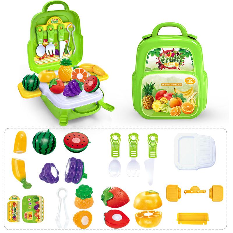 Sac à dos pour enfants - Ensemble de jouets pour la cuisine, fruits et légumes., Type B