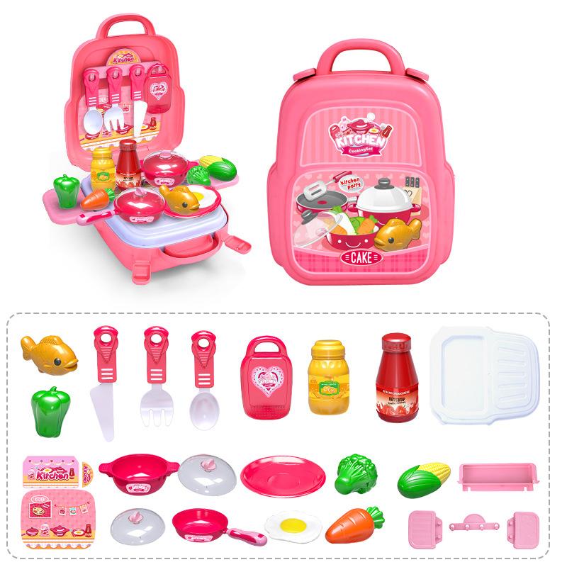 Sac à dos pour enfants - Ensemble de jouets pour la cuisine, fruits et légumes., Type C