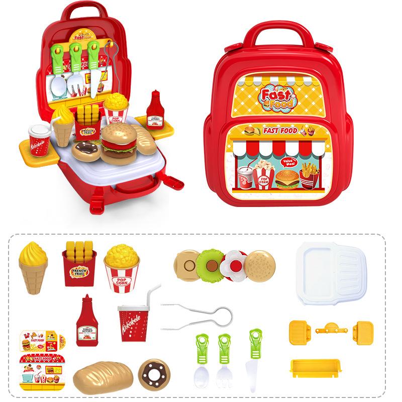 Sac à dos pour enfants - Ensemble de jouets pour la cuisine, fruits et légumes., Type D