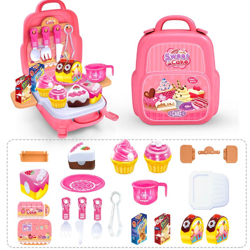 Sac à dos pour enfants - Ensemble de jouets pour la cuisine, fruits et légumes., Type E