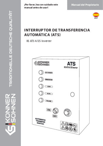 Interruptor de transferencia automática (ATS) KS ATS 4/25 Inverter