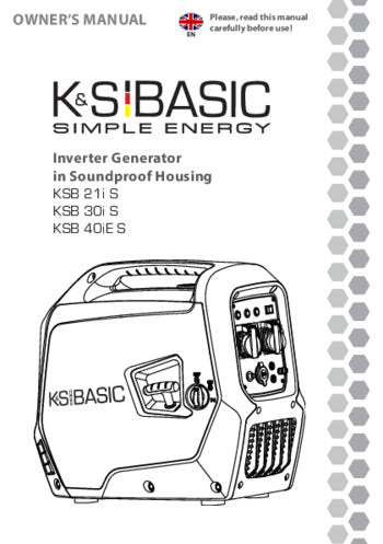 Inverter generator KSB 21i S, KSB 30i S, KSB 40iE S - 2023