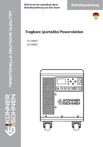 Tragbare (portable) Powerstation KS 2000PS, KS 3000PS