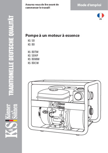 Pompe à un moteur à essence K&S