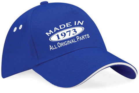 50th birthday personalised baseball cap