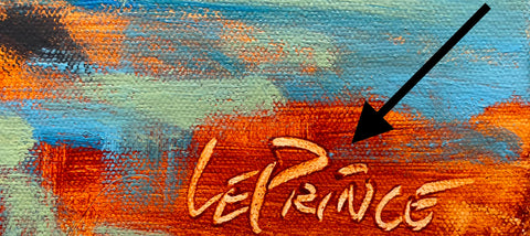 LePrince using Sgraffito Painting Technoque 