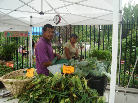 Sergio and Paz Nolasco of Nolasco Farms South Bronx Community Supported Agriculture Farmers Market NYC