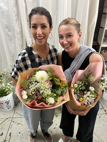 molly oliver flowers customers at flower flood sale Brooklyn NY