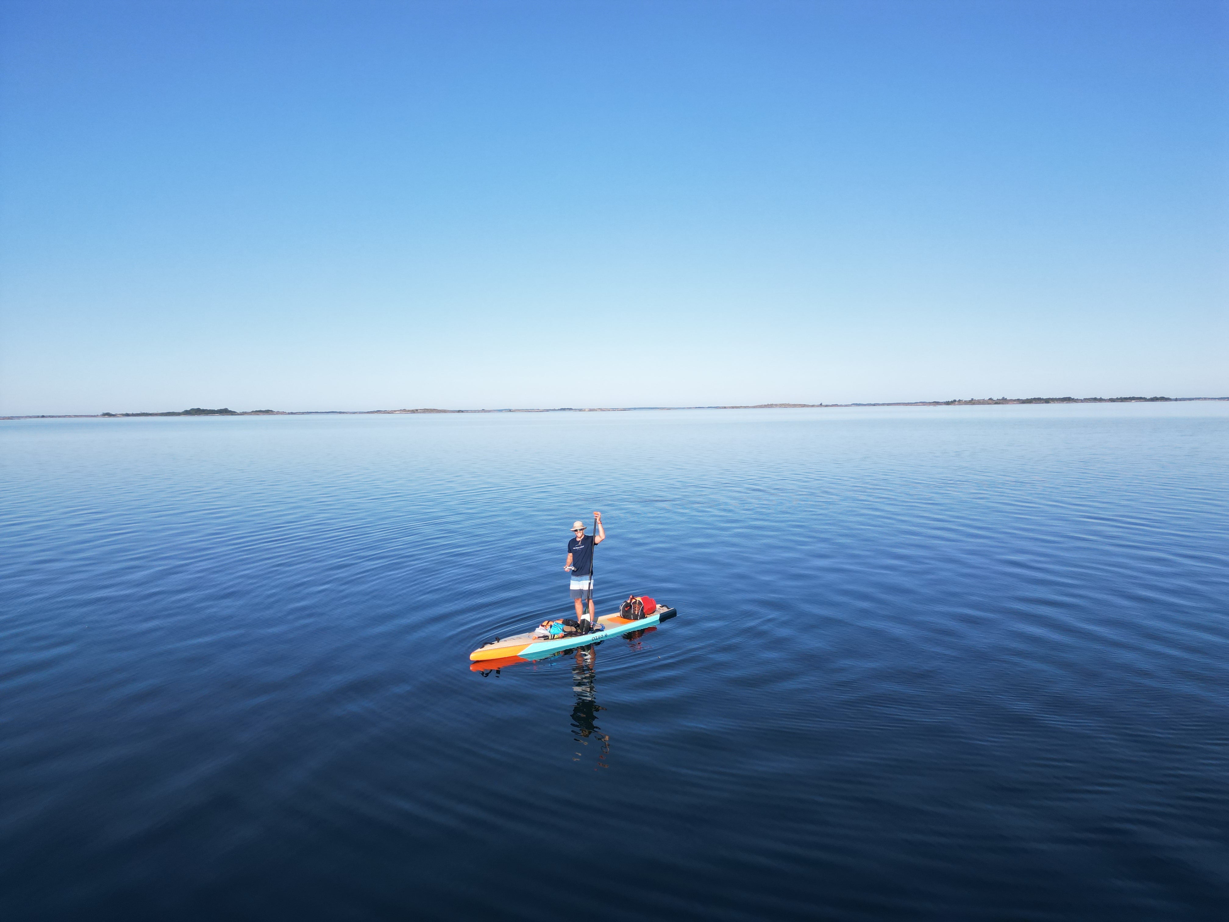 SUP on the board in the Baltic Sea