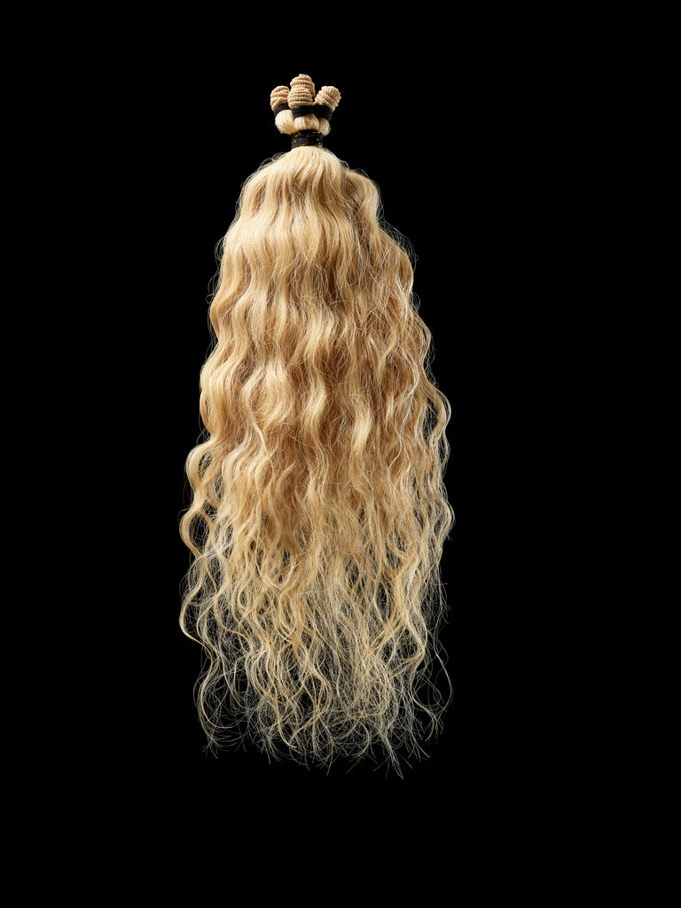 Curly Twirl Pigtail Extensions in Blonde