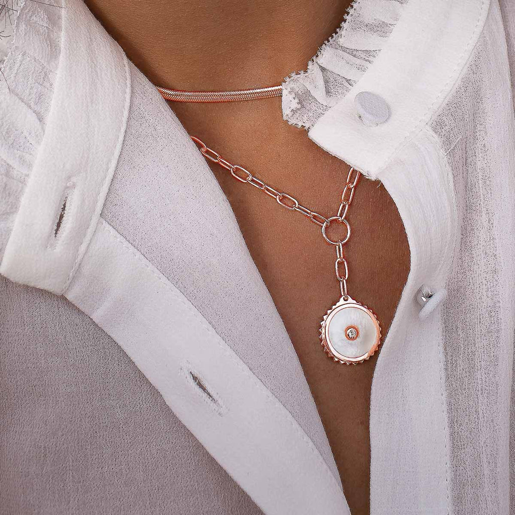 Greta Louise Signature Moonstone Necklace