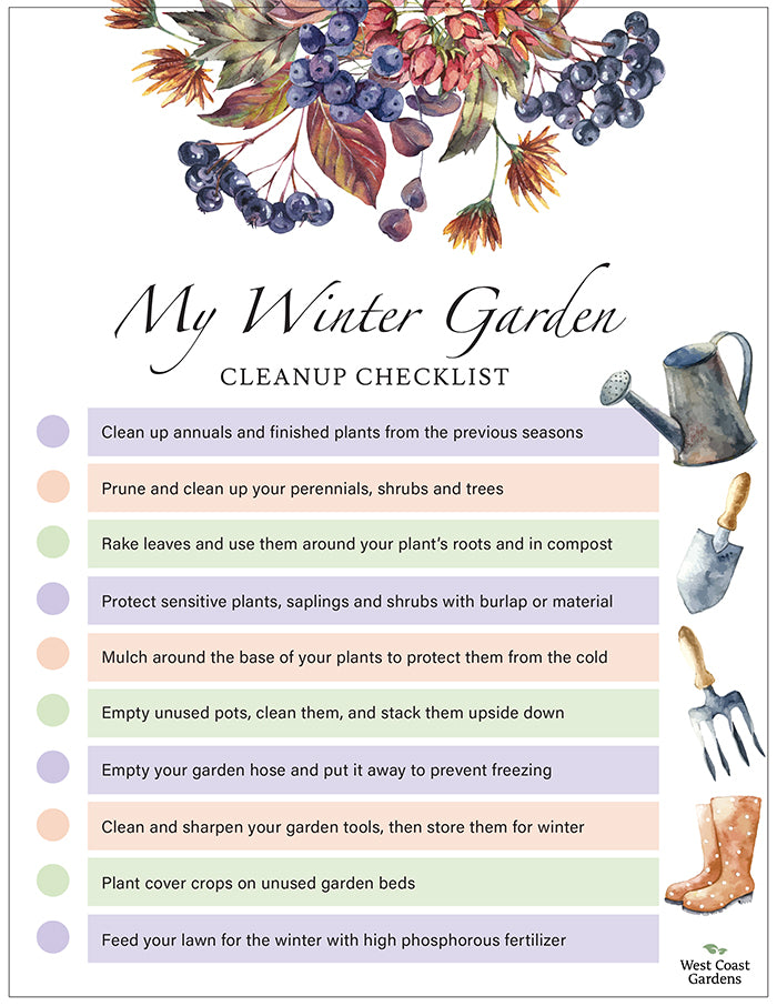 Winter Garden Checklist