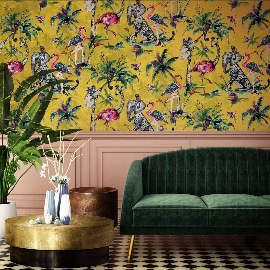 How to feel like youre on holiday at home with statement tropical wallpaper