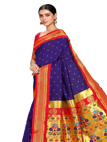 Blue Paithani Silk Saree| Shop Best Paithani Silk Saree