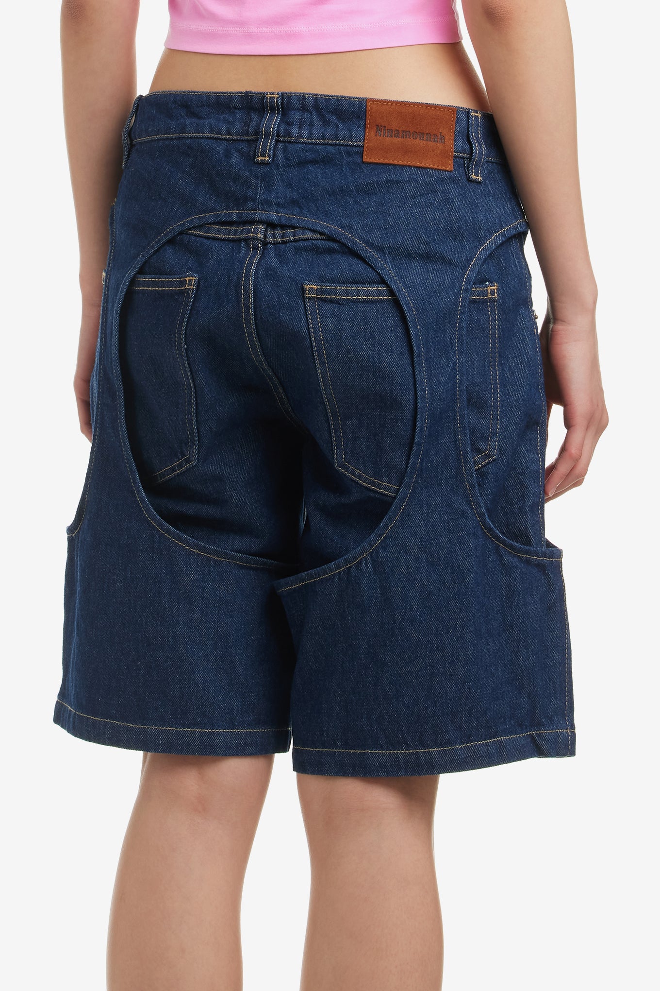 MINEDENIM Zeebra Denim Shurf Shorts サイズ2-