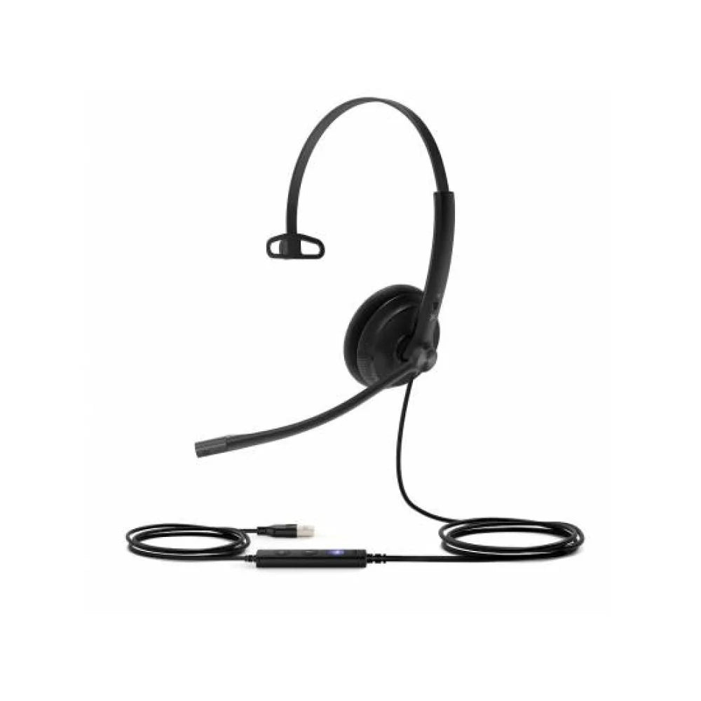 Yealink UH34-MONO-UC USB Wired Headset – Monaural – Plug and Play USB connectivity to Yealink IP phones or PC