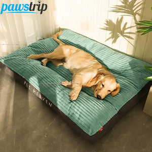 Corduroy Dog Mat Plush Dog Bed for Small Medium Large Dogs Detachable Washable Pet Sleeping Bed Mat Pet Supplies - Petzie