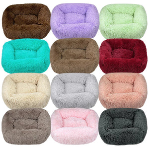 Dog Bed Super Soft Washable Long Plush Pet Kennel Deep Sleep Dog House Velvet Mats Sofa Pet Cat Bed For Dog Basket - Petzie