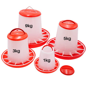 1/3/5/9Kg Automatic Chicken Feeder Bucket Rooster Hen Feeding Device, Farm Animal Poultry Quail Pigeon Feeding Supplies 1 Pc - Petzie - Baby Chicken Feeder