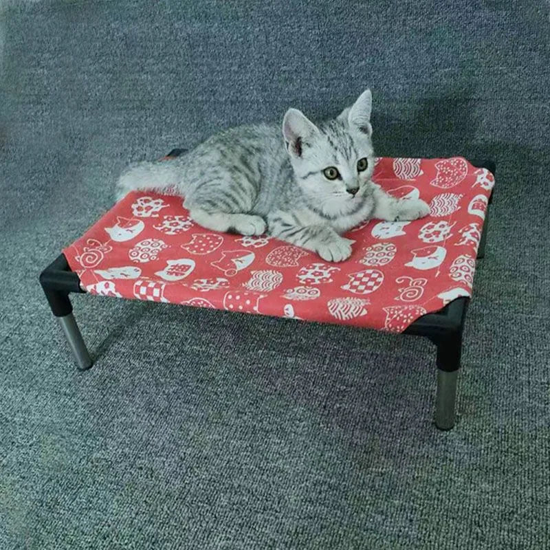 Cooling Pet Elevated Cat Dog Bed Portable Detachable Raised Pet Cots for Indoor & Outdoor Travel Camping Dog Pet Supplies - Image 5