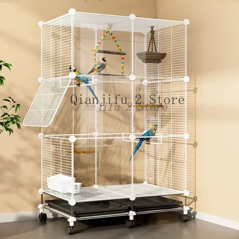 Breeding Canari Bird Cages Outdoor Large Budgie Parrot Stand Bird Cages Feeder Pigeon Cage Pour Oiseaux Pet Products YY50BC