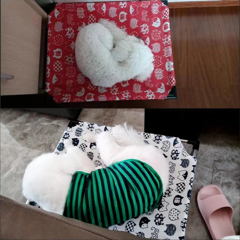 Cooling Pet Elevated Cat Dog Bed Portable Detachable Raised Pet Cots for Indoor & Outdoor Travel Camping Dog Pet Supplies - Image 4